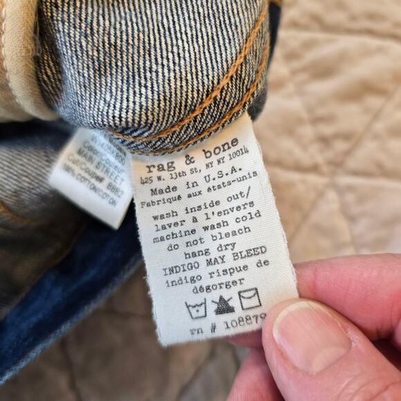 Rag & Bone Burney Denim Vest Women's S Medium Wash Festival Grunge Boho Casual - Picture 9 of 15